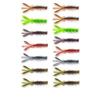 15pcs Pêche Écrisses Lere Baits De Crevettes Molles Swimbait Artificiel Louures en Plastique Doux pour Les Couches De Douceur Douce Et Leur