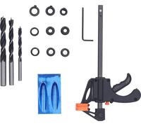 15Pcs Pocket Hole Jig 15��� Aluminum Alloy Inclined Hole Drilling Tool for Woodworking (outil de perçage de trous inclinés en alliage d'aluminium pour le travail du bois)