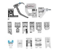 15Pcs Presser Foot Kit, Multifunction Sewing Access, Less Steel Presser Foot Set for Leather Bead Craft, Includes 15 Different Feet for Various Sewing Needs