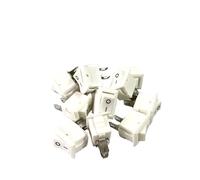 15pcs Rocker Switch SPST Black and Red Snap in Switches Button AC 250V 3A / 125V 6A 2 Pin I/O 10 * 15mm On-off Switch Rocker NWPNLXEA(Weiß)