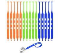 15pcs Sangles Rechange pour Protège-Dents Football, 18,1cm Sangle Universelle Protège-Dents Rugby pour Amateurs Football Hockey et Boxe (Orange, Vert, Bleu)