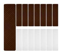 15pcs Stair Treads Carpet Protective Easy to Clean and Install Indoor Runners Non Slip Step Removable Edging Rugs(Brown)