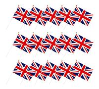 15pcs Union Jack, Drapeaux Ondulants, Banderoles de Décoration de Fête, Souvenir du Couronnement du Roi Charles III, Convient pour Célébrer les Célébrations Royales, les Événements Sportifs (14*21cm)
