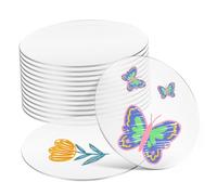 15Pièces Cercles Transparent pour Bricolage Ornements Décorations Artisanales Acryliques Polyvalentes Élégantes