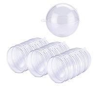 15set Boules En Acrylique Transparent 7 Cm, Boules En Plastique Avec Trous De Suspension, Boules à Remplir En Plastique Suspension Pour Décoration De Mariage De Party De Cabines