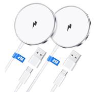 15W Chargeur Induction iPhone 2M, 15W Chargeur Mag-Safe pour Apple iPhone 16/15 Pro Max/15 Plus/15/14 Pro Max/14 Plus/14/13 Pro/12/AirPods 2/3/pro, i-Phone Chargeur sans Fil Rapide