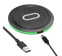 15W Chargeur sans Fil Rapide, Chargeur Induction Rapide pour iPhone 17/16/15/14, Galaxy S25 Ultra/S24 FE/S23/S22/S21, Google Pixel 10Pro/10/9 Pro/9a/9/8 Station De Charge Fil à LED