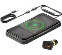 15w Fast Wireless Car Charger, Non-Slip Induction Car Charger Mat With 30cm Cable And 70cm Extension, Compatible With Iphone 16/15/14/13/12/11, Samsung, Google