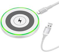 15w Fast Wireless Charger For Samsung Galaxy S24 Ultra S23 Fe S22+ S21 S20, Iphone 15 14 13 12 11 Pro Max Xs Xr, Google Pixel 8/7/6, Lg G8/G7/V60/V50