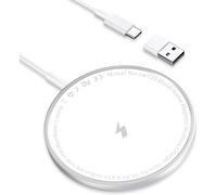 15w Mag-Safe Fast Induction Charger For Apple Iphone 15 Pro Max/15 Plus/15/14 Pro Max/14 Plus/14/13 Pro/12 Mini, Airpods, Iphone Wireless Charger Fast Charger Iphone Induction
