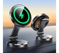 15w Magsafe Car Phone Holder With Charging Function [Double Sided Rotation] Magsafe Car Dashboard Holder For Iphone 16 15 14 13 12 Pro Max Plus