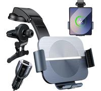 15w Qi Car Induction Charger, Dual Coil Wireless Charger Car Fast Automatic Clamping Phone Holder For Samsung Galaxy Z Fold 6/5/4/3/2/ Xiaomi Oppo