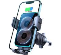 15w Qi Induction Car Phone Holder, Dual Coil & Automatic Clamping - Magsafe Fast Wireless Charger For Iphone/Samsung/Xiaomi/Huawei/Oppo
