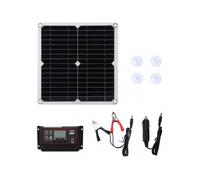 15W Solar Panel Kit Dual USB DC Output 100A Controller Solar Cells for Car Boat BatteryController Black