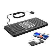 15W Support de Charge sans Fil Voiture avec Surface Anti-Dérapante Compatible iPhone et Samsung pour iPhone 16 15 14 13 12 11 X Samsung S22/S21