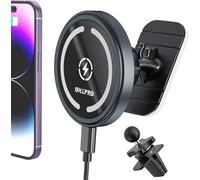 15W Support Magsafe Voiture, Support Telephone Voiture Induction Magnétique Sans-Fil De Chargeur Pour Iphone 16 Promax 15 14 13 12 Série, Magsafe Cas, Coller Au Tableau De Bord, Recharge Rap[Z4114]