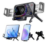 15W Support Telephone Voiture Induction, Qi Rapide Chargeur Induction Voiture Double Bobine Auto Clamping Chargeur sans Fil pour Samsung Galaxy Z Fold 7/6/5/4 Z Flip 7/6/5/4 S25/S24/S23 iPhone Série