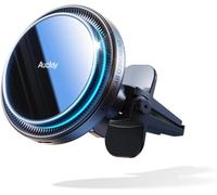 15w Support Telephone Voiture Magsafe, (1.73kg) Magnétique Qi Sans Fil Chargeur Magsafe Voiture, Grille D'aération, Pour Iphone 16/15/14/13/12 Pro Max Mini Plus, Rapide, Aluminium, Noir