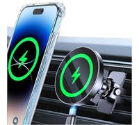 15W Support Telephone Voiture pour Magsafe【Puce Intelligente】Support Telephone Voiture Induction【Rotation à 360°】Telephone Voiture Magnétique Chargeur sans Fil Voiture pour iPhone 16 15 14 13 Pro Max