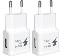 15w USB C Chargeur pour Samsung Chargeur Rapide 2-Pack 15W Prise Chargeur pour Samsung S23, S22,S21FE,S20,S10,S9,S8, Note 9,8,Z Filp3,A51.A34.A14,Bloc Samsung Fast Charging