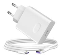 15W USB Chargeur Rapide avec 5A Câble USB C 1m pour Honor Play 20A 20C X6d | 15W pour Super-charge Chargeur pour Honor 70 Lite X5c Plus X5c X8a X7a X6a Pad X8a X9a X9 X8 X7 X5d Plus Blanc