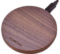 15w Walnut Wood Wireless Charger - Fast Wireless Charger With 2m Strong And Durable Charging Cable - Wireless Charger With Integrated Led Light And Usb-C Port