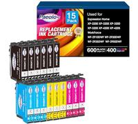 15x 604XL Compatible Cartouche d'encre pour Epson 604 604XL pour Expression Home XP-2200 XP-2205 XP-3200 XP-3205 XP-4200 XP-4205 Workforce WF-2910 WF-2930 WF-2935 WF-2950 (Paquet de 15)