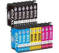 15x 604XL Compatible Cartouche d'encre pour Epson 604XL 604 XL pour Expression Home XP-2200 XP-2205 XP-3200 XP-3205 XP-4200 XP-4205 Workforce WF-2910 WF-2930 WF-2935 WF-2950 (Paquet de 15)
