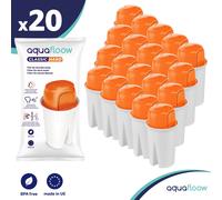 15x Aquafloow Classic filtre dur pour les jarres filtrantes à cartouche Classic | Réduit les minéraux : calcium et magnésium, élimine : chlore, pesticides, métaux lourds, impuretés mécaniques