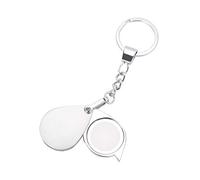 15X Loupe Bijoutier, Loupe de Poche Pliable Métal Petite Loupe Portable Loupe Grossissante Verre Grossissement 20mm Multifonction Porte-clés Pliant pour Bijoux Lecture Timbres Pièces de Monnaie