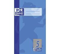 15x OXFORD 100050368 cahier d'écolier DIN A5 linéature 5/5 mm quadrillé 16 feuilles