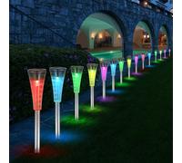 15er Set lampes LED RGB branchent lumières pic de chemin de jardin éclairage solaire extérieur IP44
