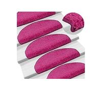 15x Tapis de Marches d'Escalier Protecteur d'Escalier Moquette d'Escalier Maison Intérieur Insonorisant Antidérapant Rose 65x21x4 cm