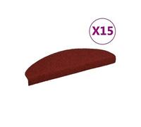 15x Tapis d'Escalier Auto-adhésif Poinçon Aiguilleté Rouge Protection 132700