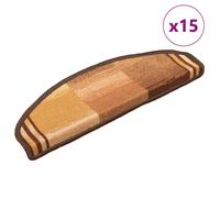 15x Tapis d'Escalier Autocollants Beige Protecteur Moquette Marche vidaXL