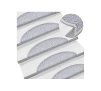 Tapis D'escalier 15 Pcs Gris Clair 56x17x3 Cm