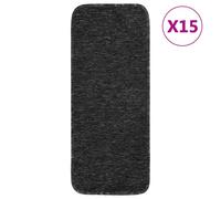 15x Tapis Marches Antidérapants 75x20 cm Rectangle Bleu Marine Carpette vidaXL