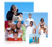 15x15cm Photo 3D personnalisée gravée en cristal-Photo en verre de cristal 3D, Bloc commémoratif individuel en acrylique transparent personnalisé, Cadeau personnalisé, Cadeau pour Maman Anniversaire