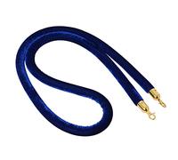 16/13/11/10ft Crowd Control Ropes Barrier with Polished Gold Snap Hooks,Blue Velvet Stanchion Rope, for Movie Theaters, Grand Openings, Hotels(305cm/10ft)
