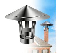 16 17 18 19 cm Chapeau de Cheminée Conique Couvercle de Vent for Toit avec Fermeture de Serrage,Hotte de Pluie Cheminée Une Meilleure Ventilation des Cheminées Acier Inoxydable(19 cm)