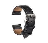 16/18/20/22 / 24 mm hommes Ultra mince à grain plat vache de vache monotage de vache de vache respirante Remplacement de sangle de montre décontractée de la peau en peau