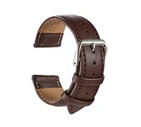 16/18/20/22 / 24 mm hommes Ultra mince à grain plat vache de vache monotage de vache de vache respirante Remplacement de sangle de montre décontractée de la peau en peau