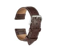 16/18/20/22/24 mm Men Ultra mince à grain plat vache de vache monotage de vache de vache respirante Remplacement de la sangle de montre décontractée adaptée à la peau