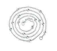 16/18/20/22/24 Pouce 4 mm Collier de chaîne de Perles Lisses complètes pour Les Femmes Homme Mariage