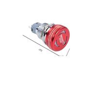 16/19/22mm Emergency Stop Metal Push Button Switch 1NO1NC Mushroom With LED Light Rotary 12V 24V 220V NWPNLXEA(19mm,WHITE LIGHT_220V)