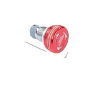 16/19/22mm Emergency Stop Metal Push Button Switch 1NO1NC Mushroom With LED Light Rotary 12V 24V 220V NWPNLXEA(16mm,YELLOW LIGHT_3-6V)