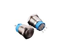 16/19/22mm metal button switch without light, self resetting circular, self-locking, waterproof start button brass NWPNLXEA(22mm,SELF-LOCKING_FLAT HEAD)