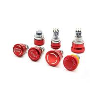16/19/22mm Metal Emergency Stop Button Switch Stainless Steel Waterproof Mushroom Head Rotation Reset Anti-slip 1NO1NC 2NO2NC NWPNLXEA(22mm Stop Logo,1NO1NC)