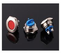 16/19/22MM metal indicator light waterproof LED single and dual color power signal screw pin welding pin 12V24V NWPNLXEA(Red,16MM_WELDING PIN_3-6V)