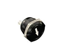 16/19/22mm Metal Push Button Switch With Black Arrow Flat Head Screw Feet Self Reset Momentary One Normally Open 1NO NWPNLXEA(16mm)